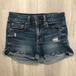 American Eagle Super Stretch ripped jean short